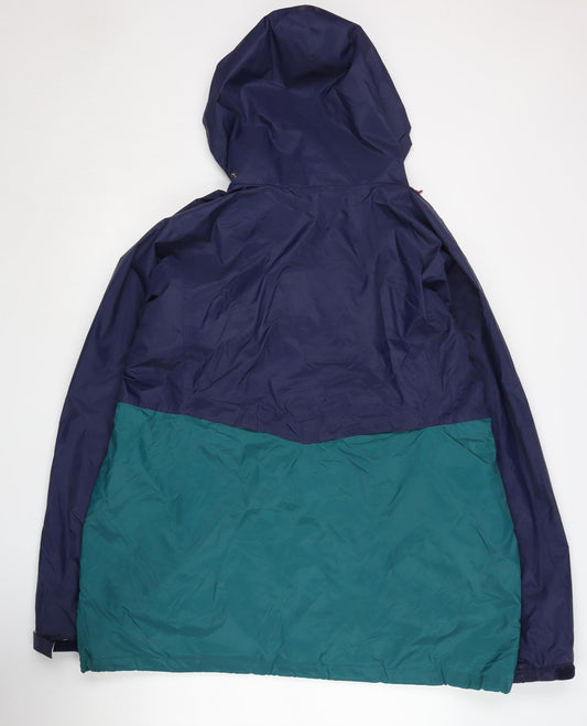 Helly Hansen Men's XL Blue Green Waterproof Rain Jacket