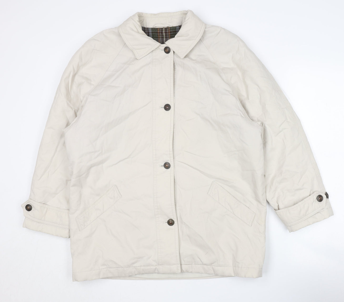 St Michael Women’s Beige Mid-Length Jacket Size 12