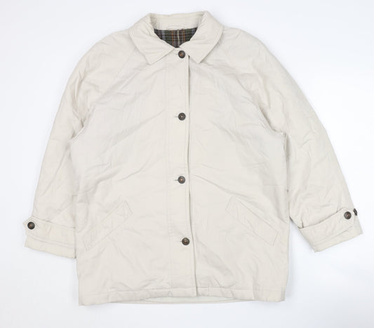 St Michael Women’s Beige Mid-Length Jacket Size 12