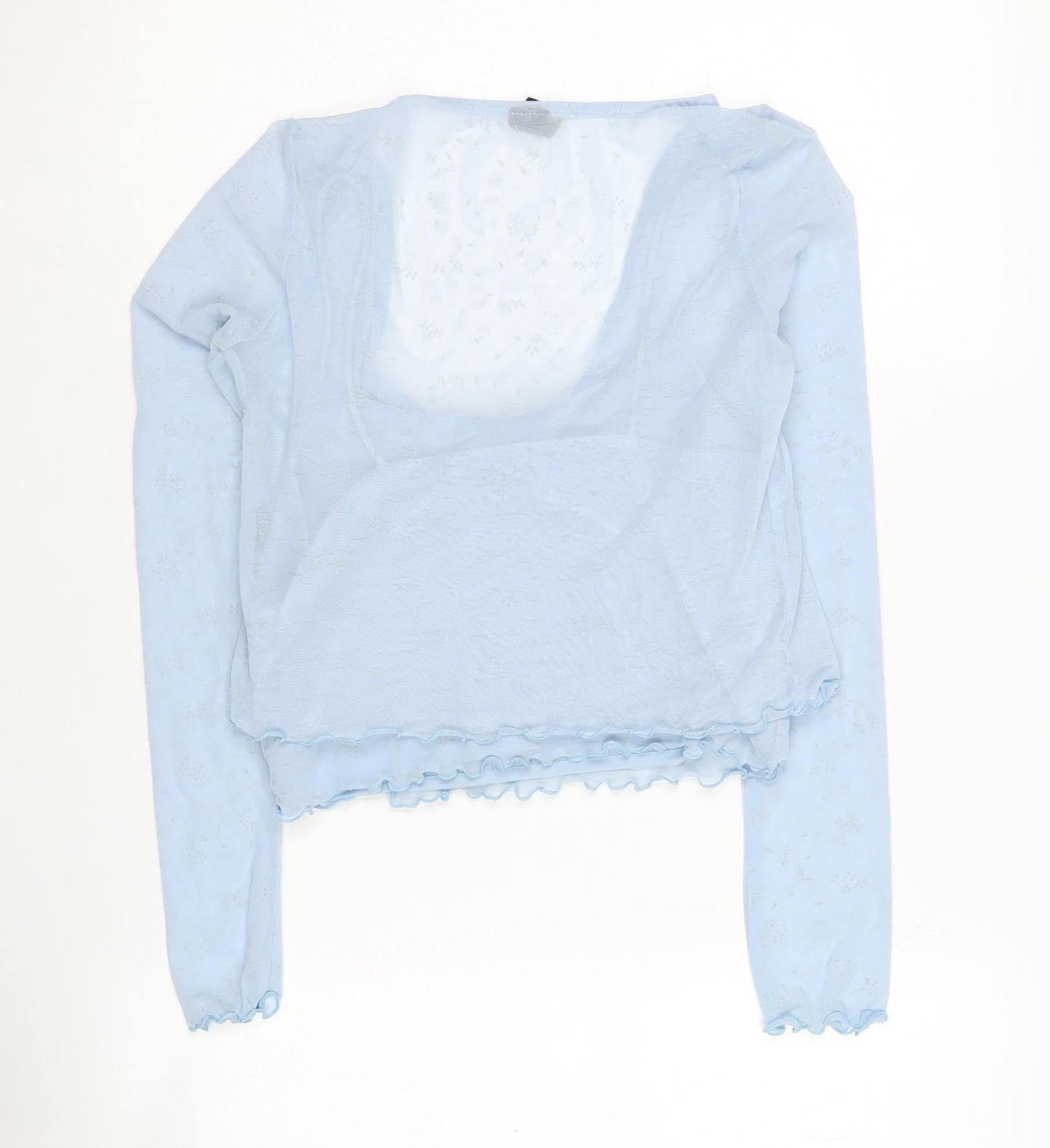 Urban Outfitters Blue Wrap Long Sleeve Top - Size S