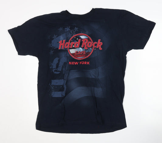 Hard Rock Men's Blue L T-Shirt with Graphic Print