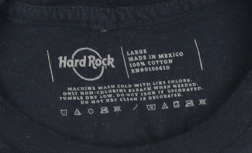 Hard Rock Men's Blue L T-Shirt with Graphic Print