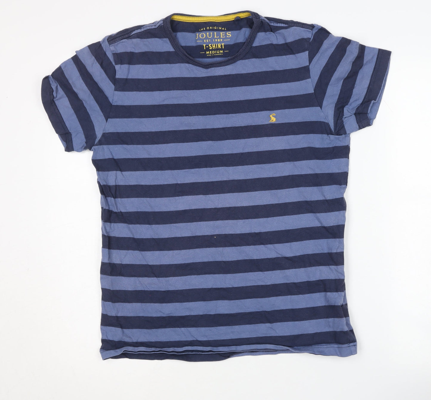 Joules Men's Blue Medium Striped T-Shirt