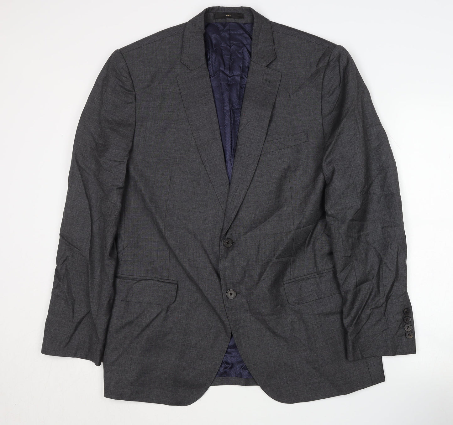 Jaeger Men's Regular Fit Grey Blazer Size 44R