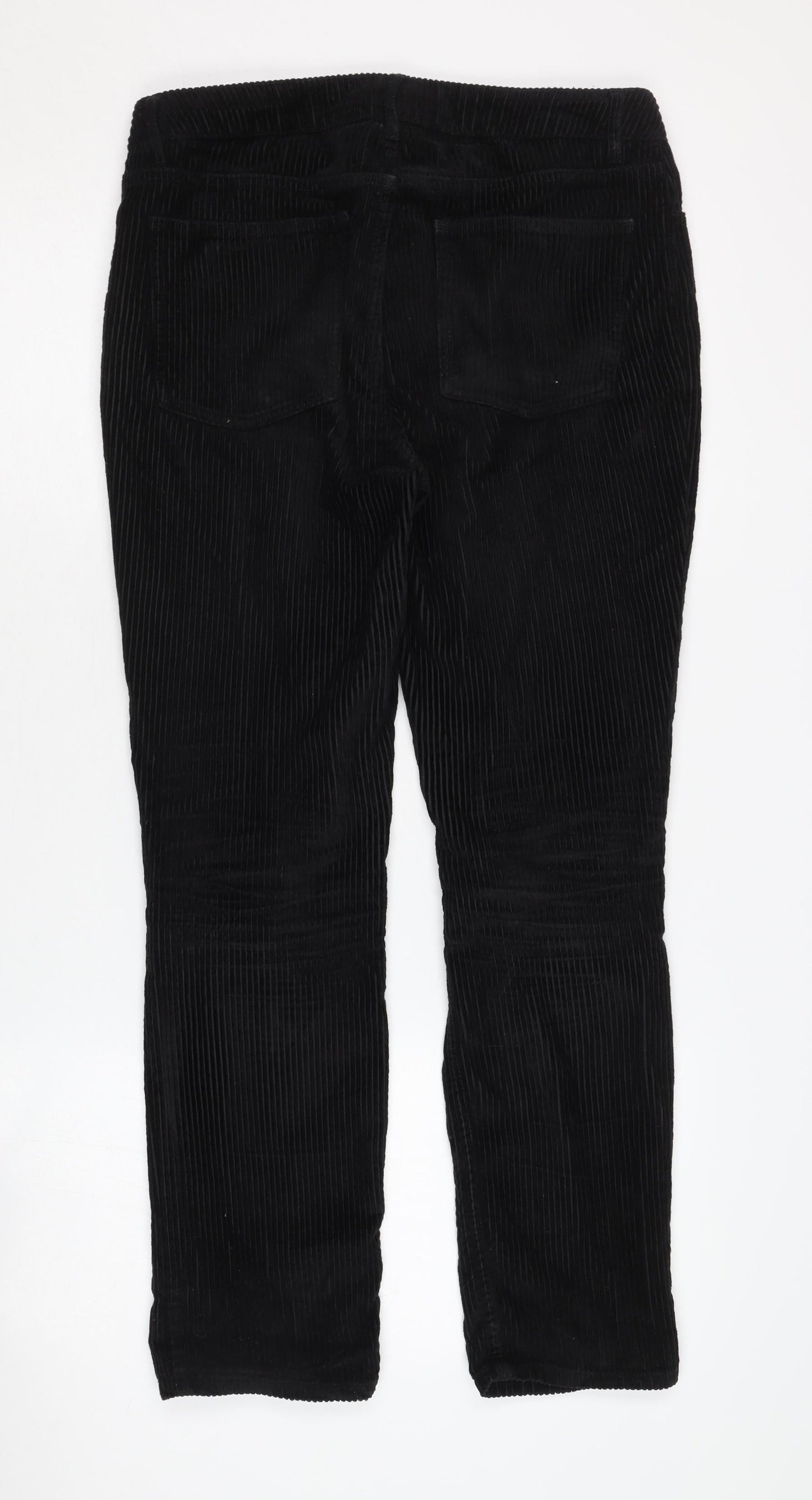 Fat Face Women's Black Corduroy Trousers Size 8