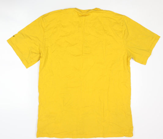 Converse Men's Yellow XL Graphic Print T-Shirt