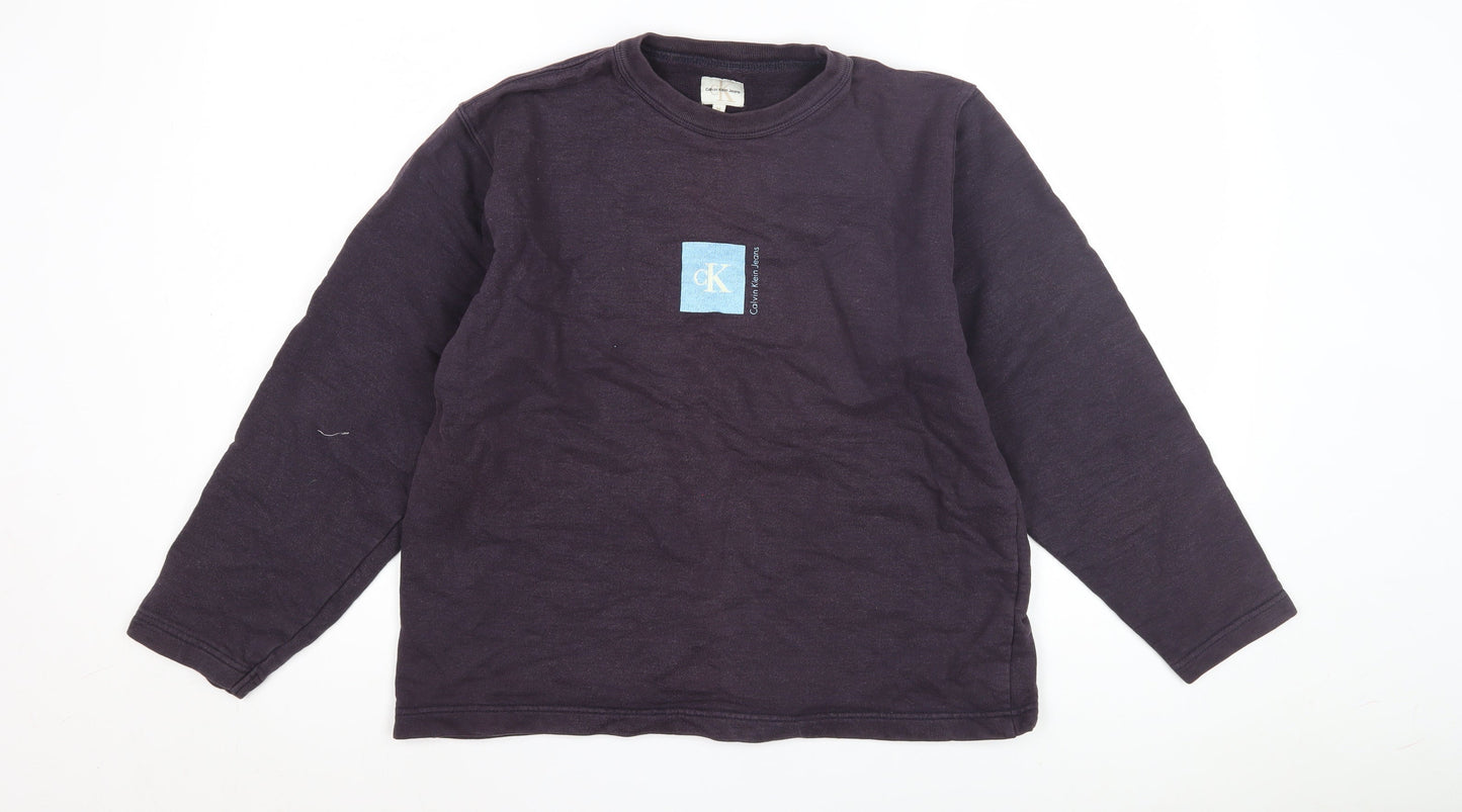 Calvin Klein Unisex Purple Sweatshirt Medium Size