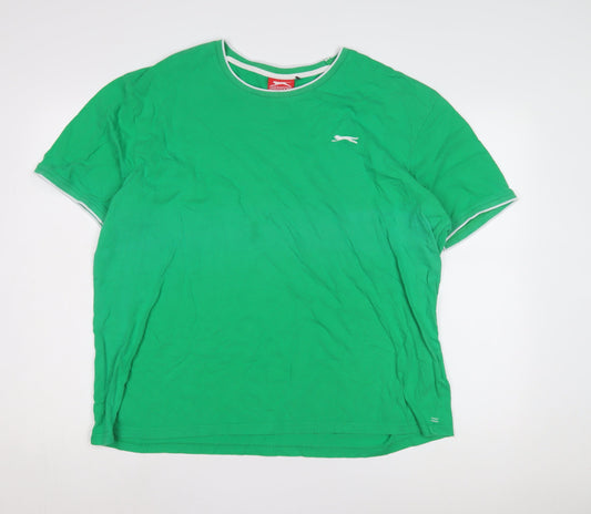 Slazenger Men's Green XL Crew Neck T-Shirt