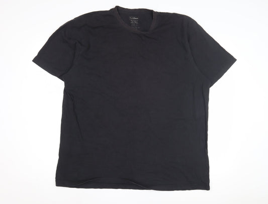 L.L. Bean Men's XLT Black Crew Neck T-Shirt Short Sleeve