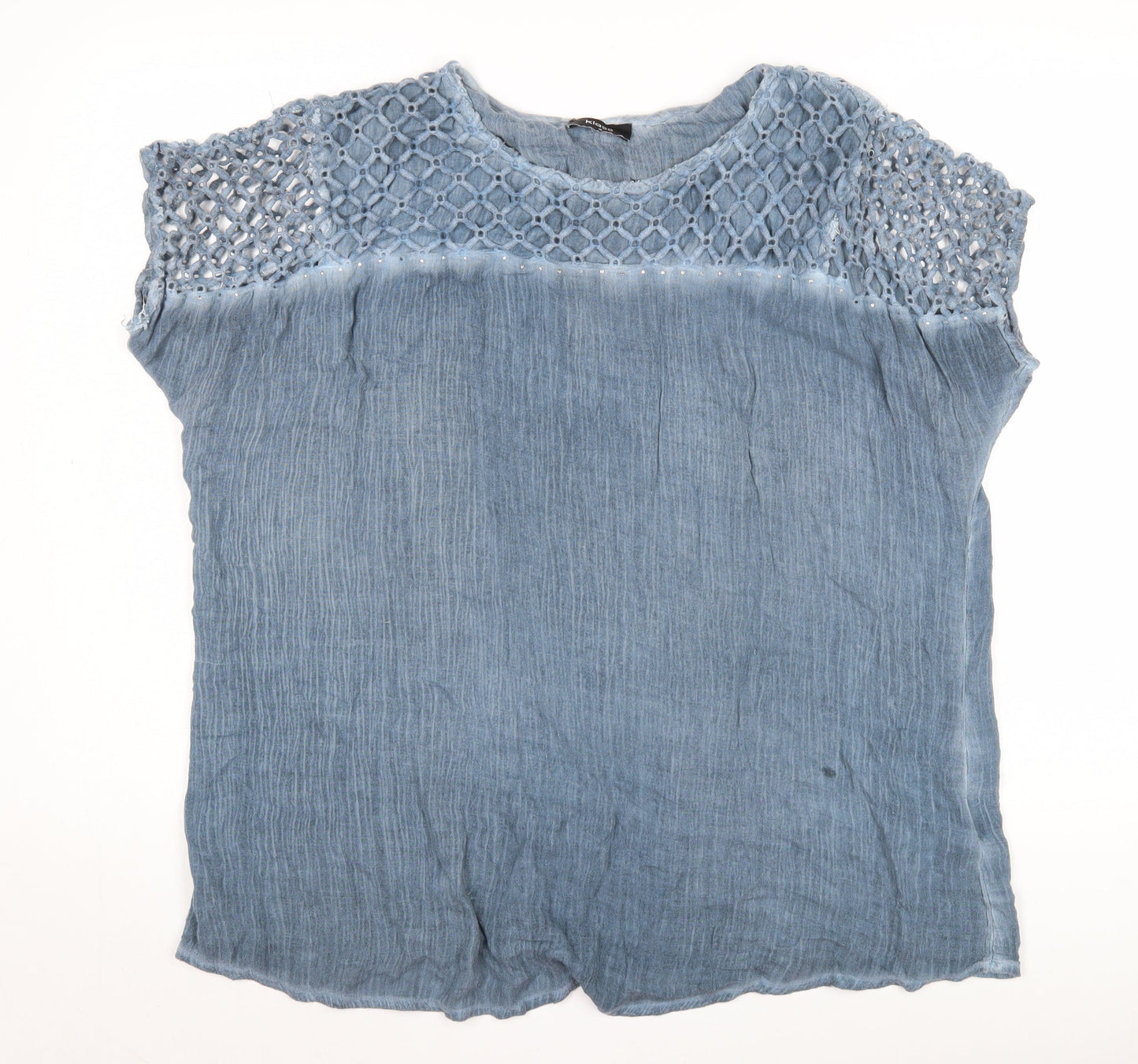 Klass Women's Blue Viscose Blouse, Size 18, Casual