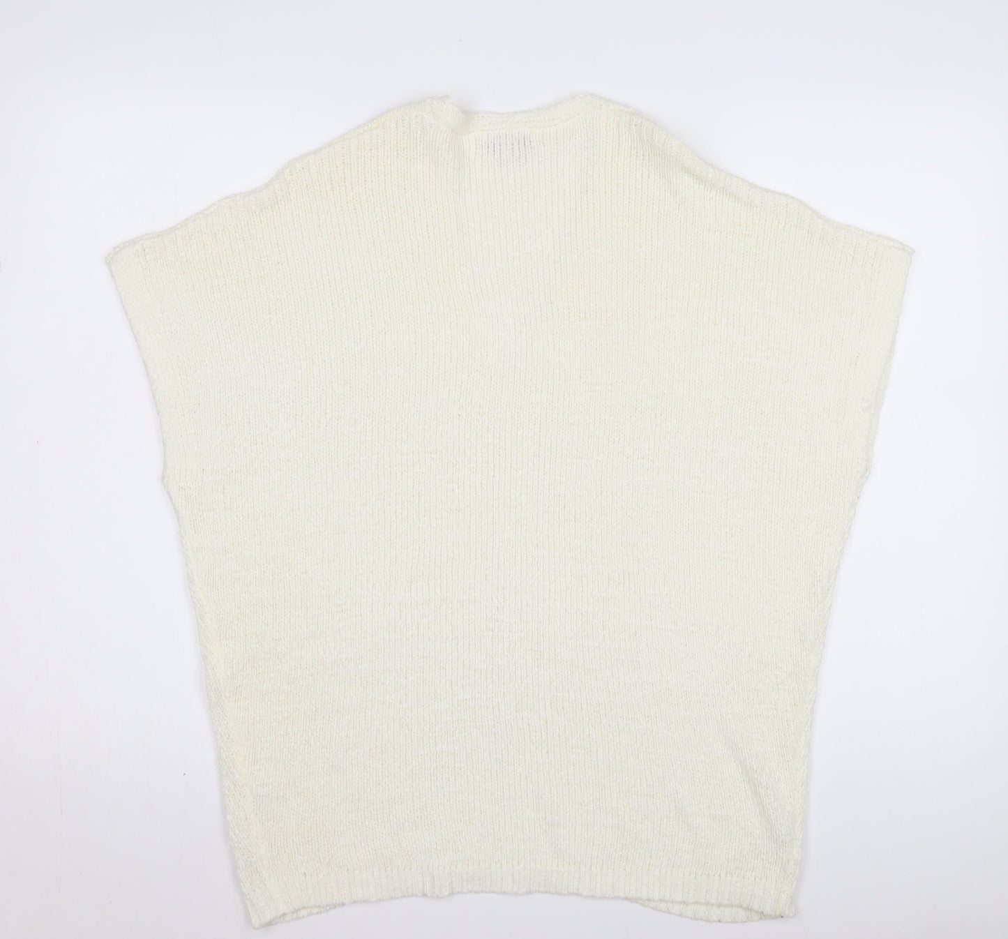 Monsoon Women's Ivory Sleeveless Knit Vest S