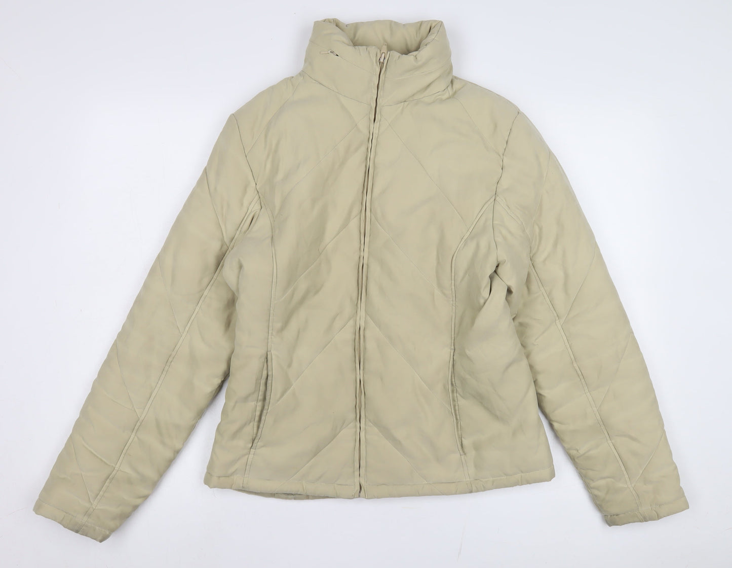 Dorothy Perkins Women Beige Size 14 Puffer Jacket