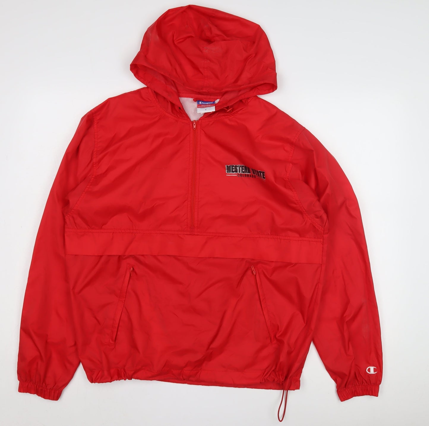 Champion Red Men's Anorak Jacket S - Hooded Sportswear