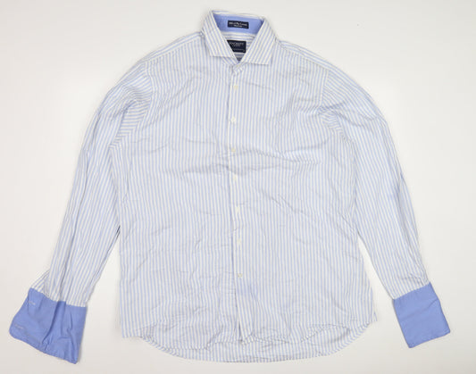 Hackett Men's Blue Striped Dress Shirt 44