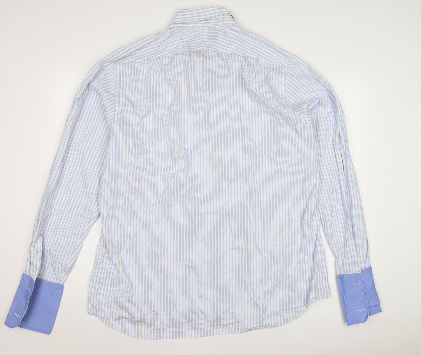Hackett Men's Blue Striped Dress Shirt 44