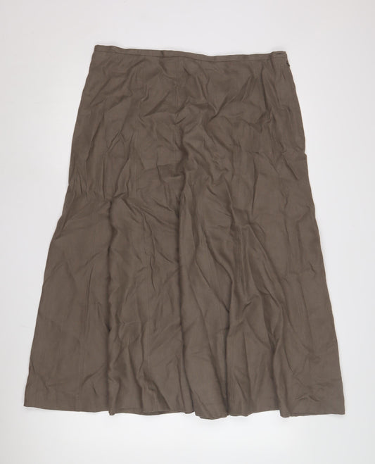 Windsmoor Women’s Brown Linen Skirt Size 14
