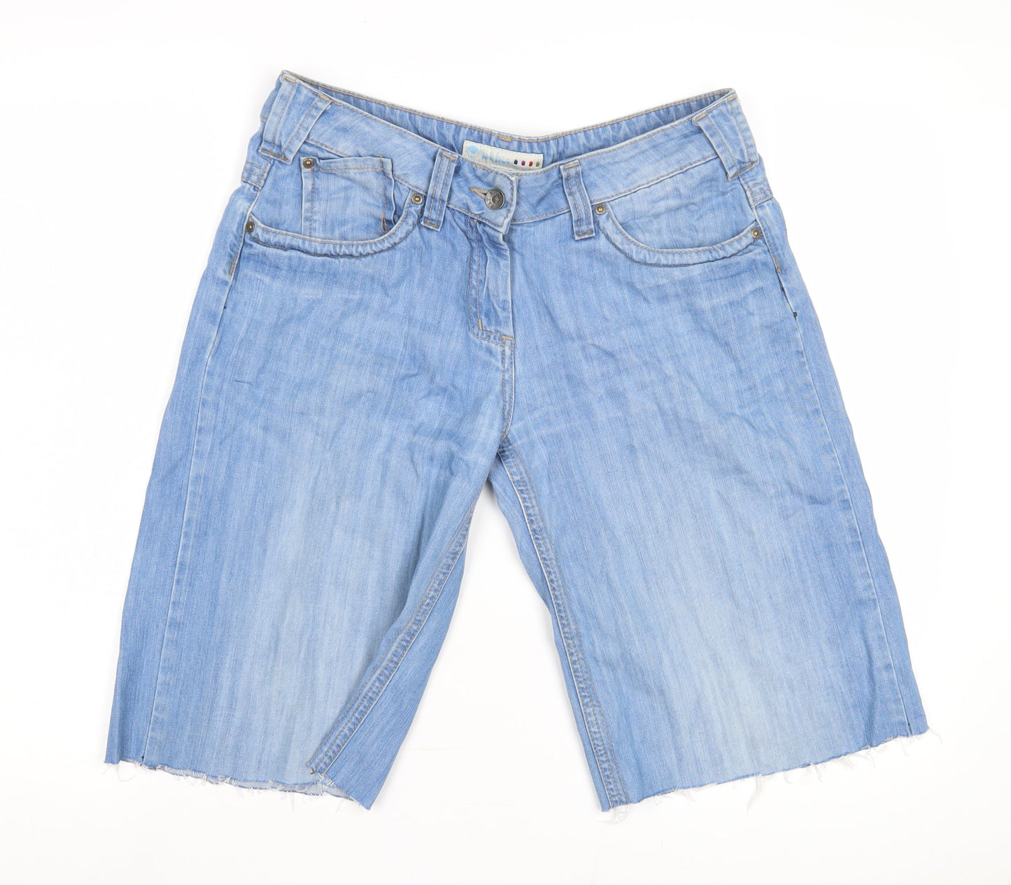 Fat Face Women's Blue Cut-Off Denim Shorts Size 10
