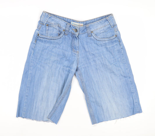Fat Face Women's Blue Cut-Off Denim Shorts Size 10