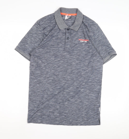 Jack & Jones Men's Grey Polo Shirt Size S