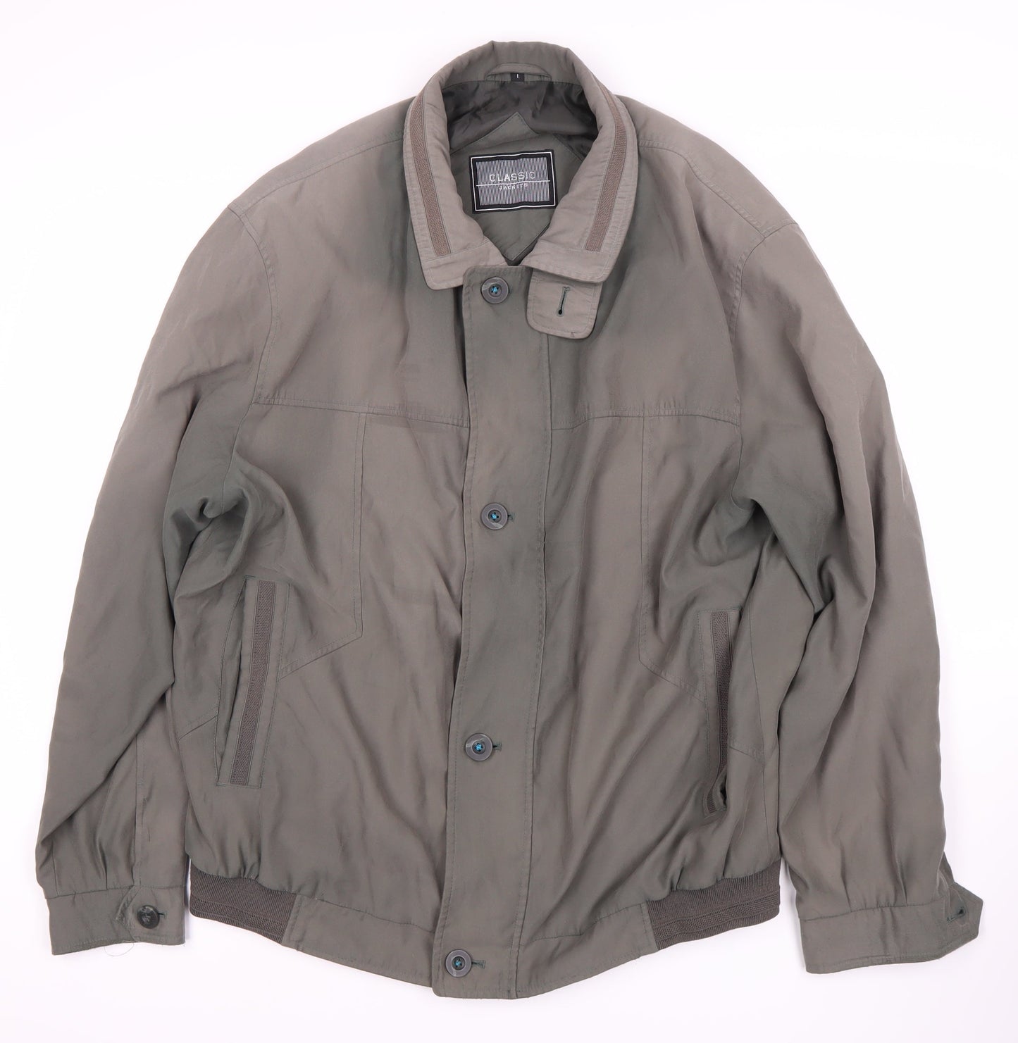 Classic Men's Green Bomber Jacket L