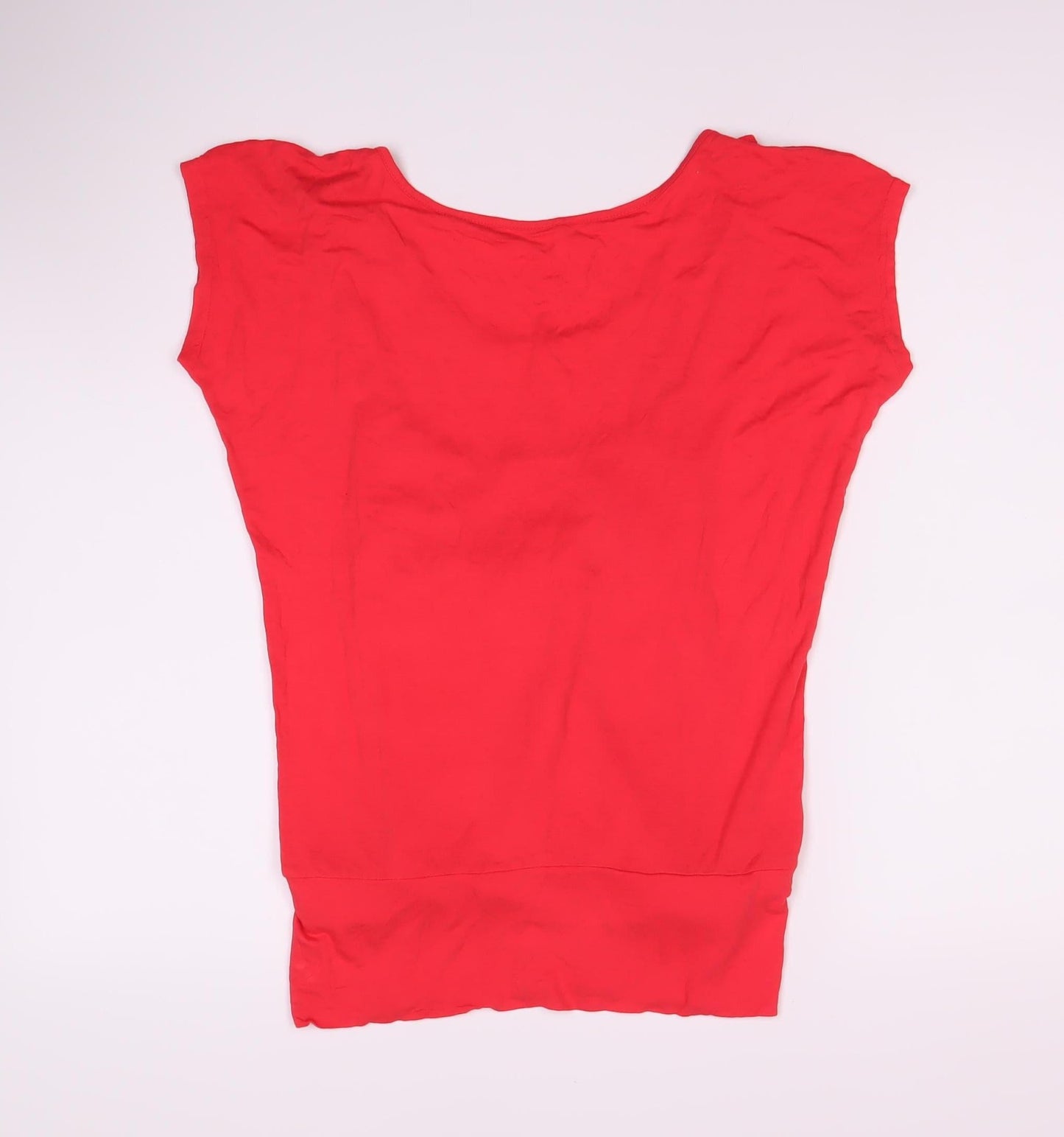 Bench Women's Red Scoop Neck T-Shirt Size S