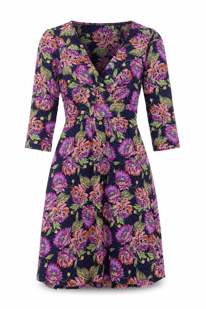 FatFace Women's Multicoloured Floral Dress Size 8