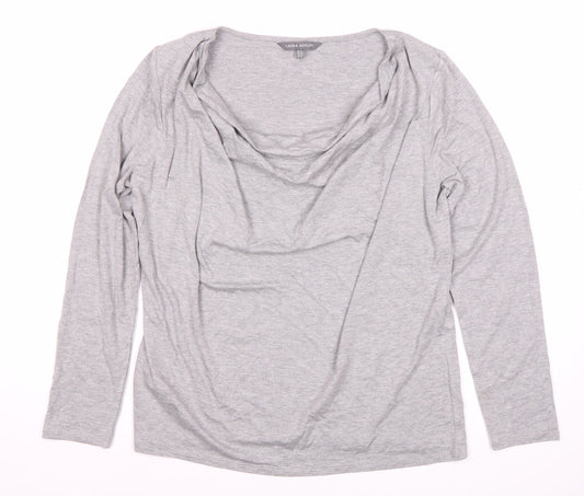 Laura Ashley Women's Grey Size 14 Long Sleeve Top