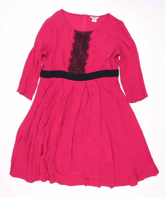 Mamas & Papas Pink Fit & Flare Dress, Size 12