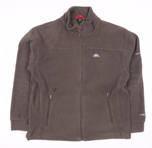 Trespass Men's Grey Fleece Jacket L Casual Zip Up