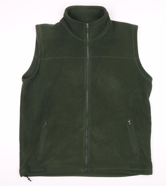 James Pringle Men's Green Fleece Waistcoat, Casual, Excellent