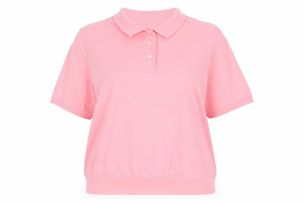 Womens UK Size XL Lands' End Pink 100% Cotton Polo