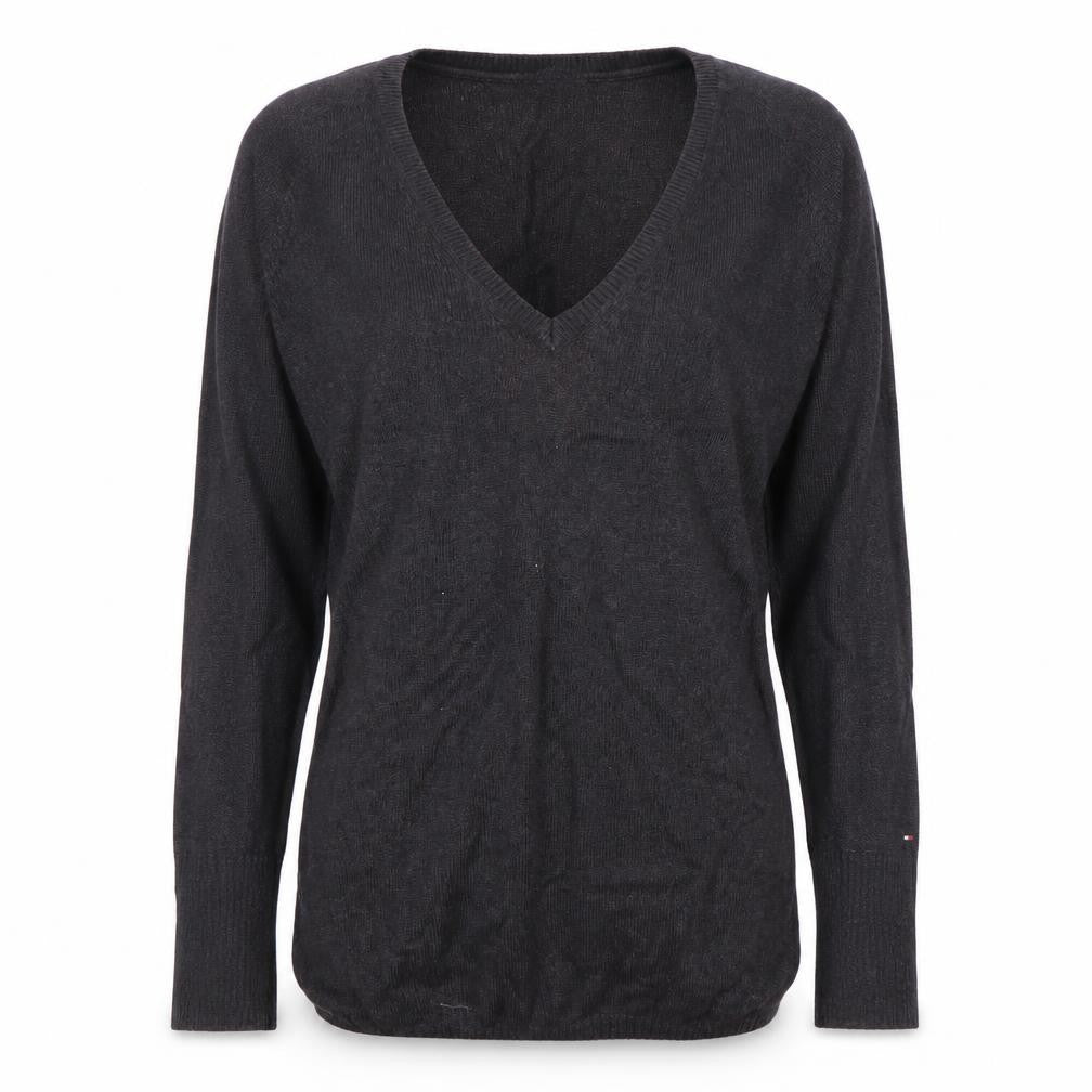 Womens UK S Regular Tommy Hilfiger Black Pullover