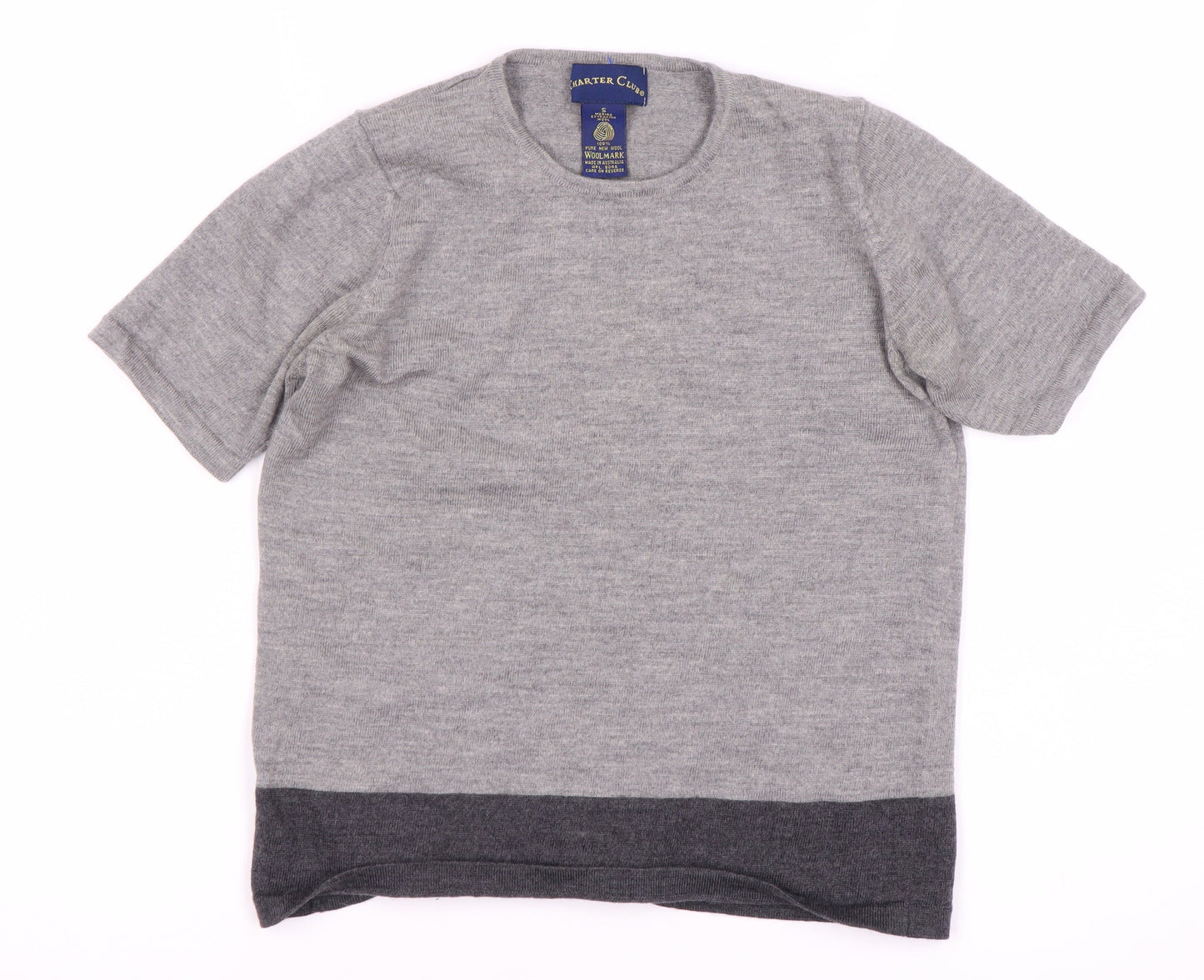 Charter Club Women's Grey Merino Wool Jumper, Size S