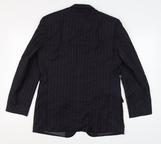 Simon Carter Men's Blue Striped Blazer, Size 40R
