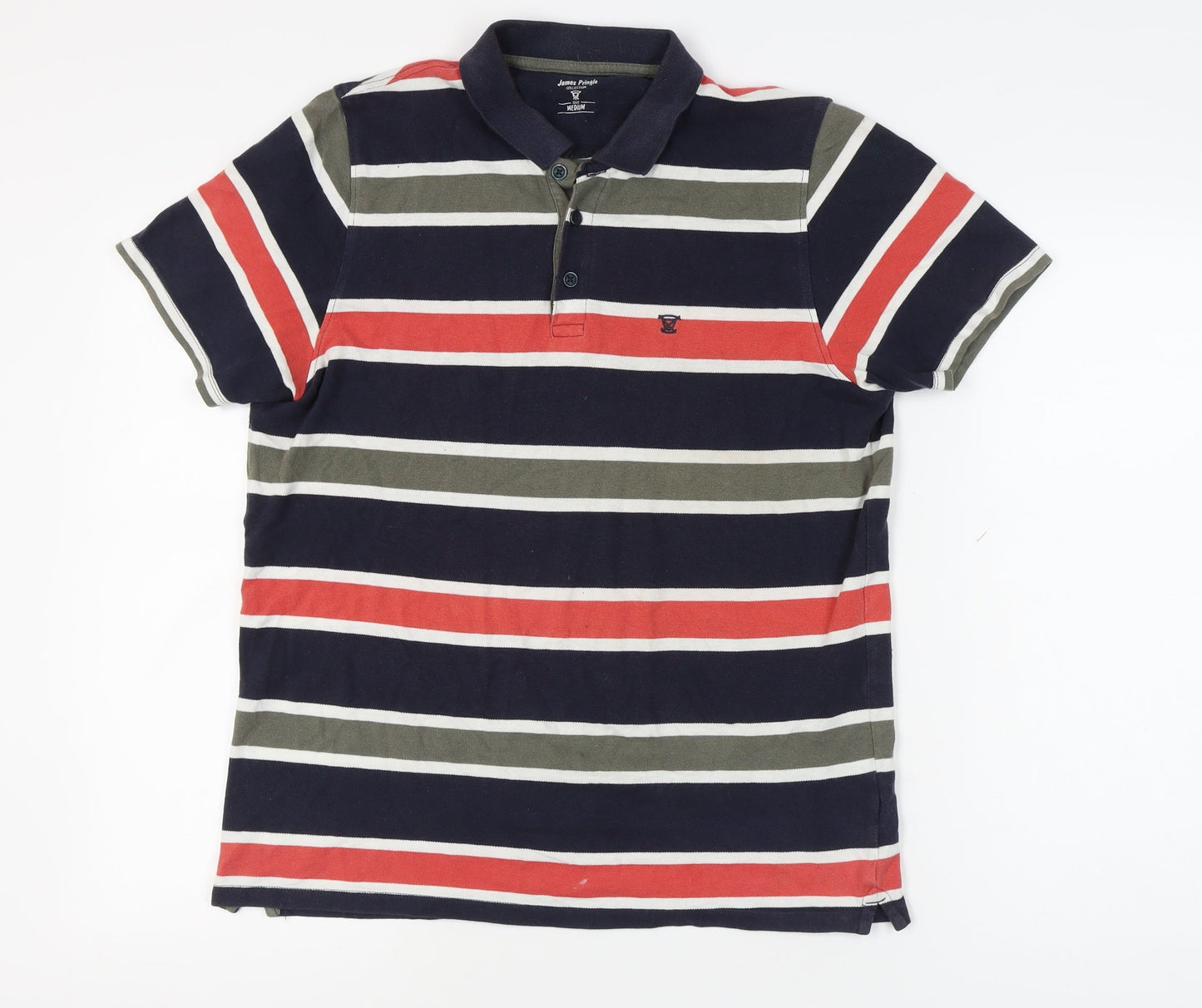 James Pringle Men's Multicoloured Polo Shirt M