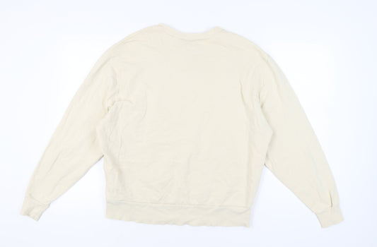 Collusion Women's Beige Medium Pullover Sweatshirt