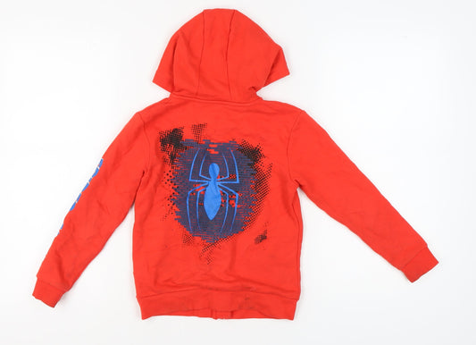 Marks and Spencer Boys Red Superhero Full Zip Hoodie 8 Years