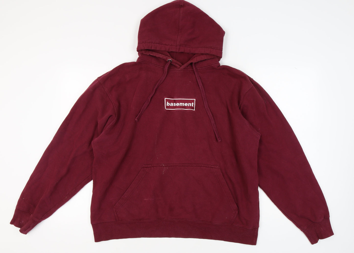 The Basement Men's Red Pullover Hoodie 2XL Fleece