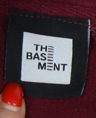 The Basement Men's Red Pullover Hoodie 2XL Fleece