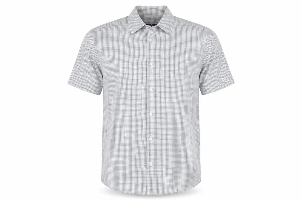 Tailor & Cutter Men's Grey Check Short Sleeve Shirt