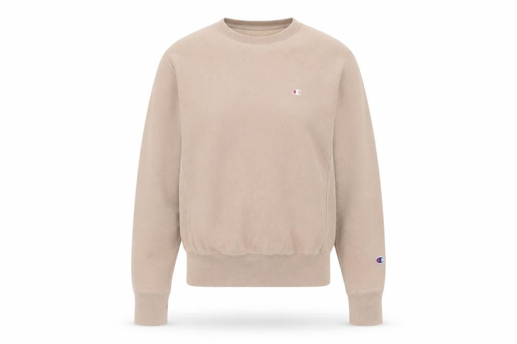 Womens UK XS Regular Champion Beige Pullover Sweatshirt