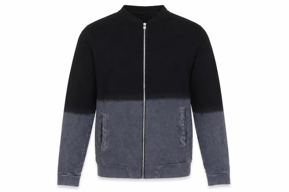 Front view of ASOS Men's Black/Grey Full Zip Sweatshirt, S