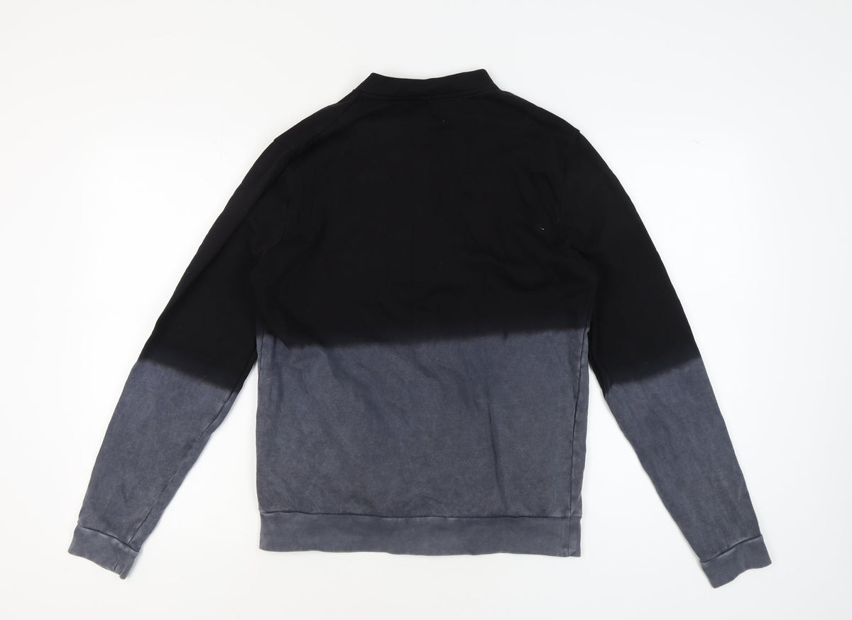 Back view of ASOS Men's Black/Grey Full Zip Sweatshirt, S