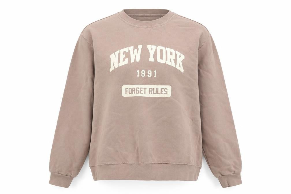 Pull&Bear Womens Brown S Logo Sweatshirt