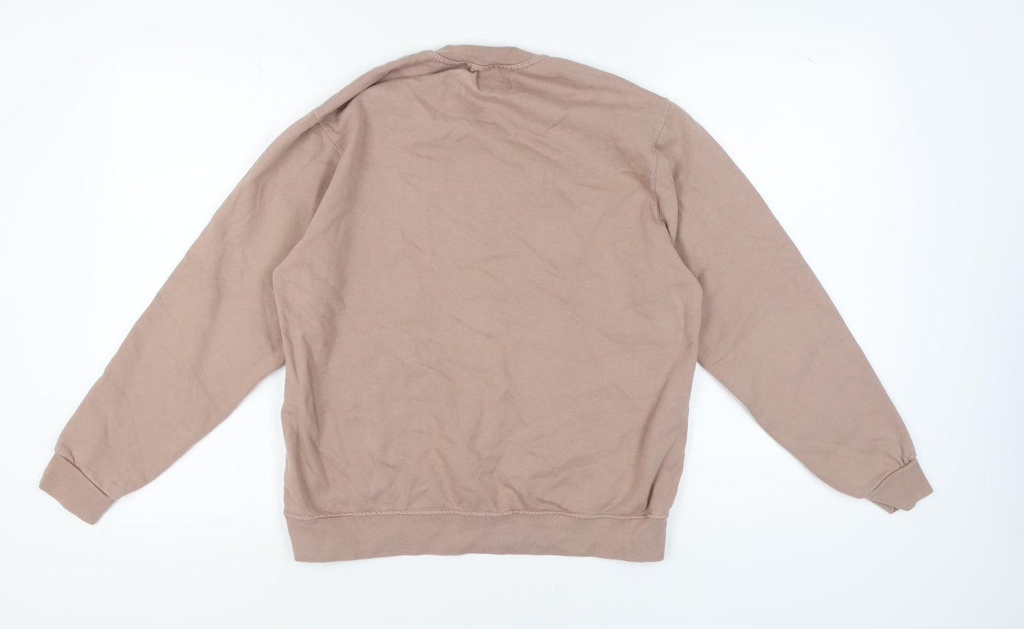Pull&Bear Unisex Adults Brown S Logo Sweatshirt