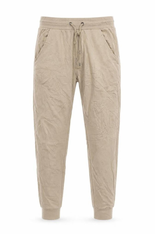 Brave Soul Men's Beige Jogger Trousers, M, Casual Fit