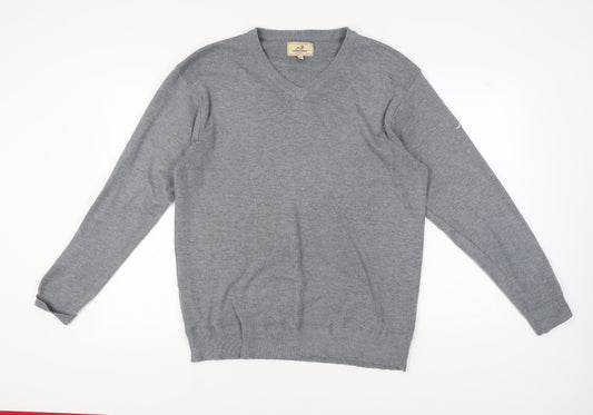 Woodworm Golf Men's Grey XL Knit V-Neck Sweatshirt