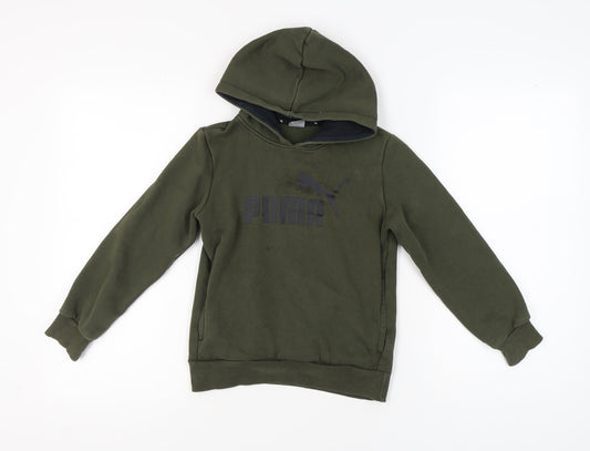Puma Boys Green Pullover Hoodie - 9-10 Years