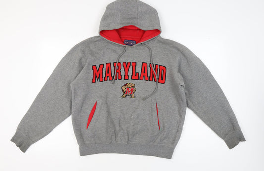 Champs Men's Grey Pullover Hoodie, Small, College Style