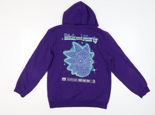 H&M Rick and Morty Purple Hoodie M Unisex